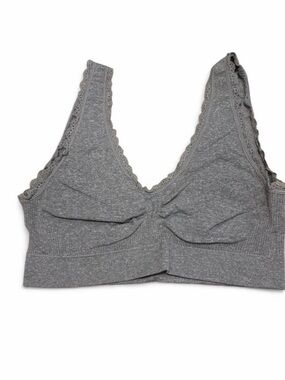 Gray Wireless V-Neck Bralette - Women Intimates